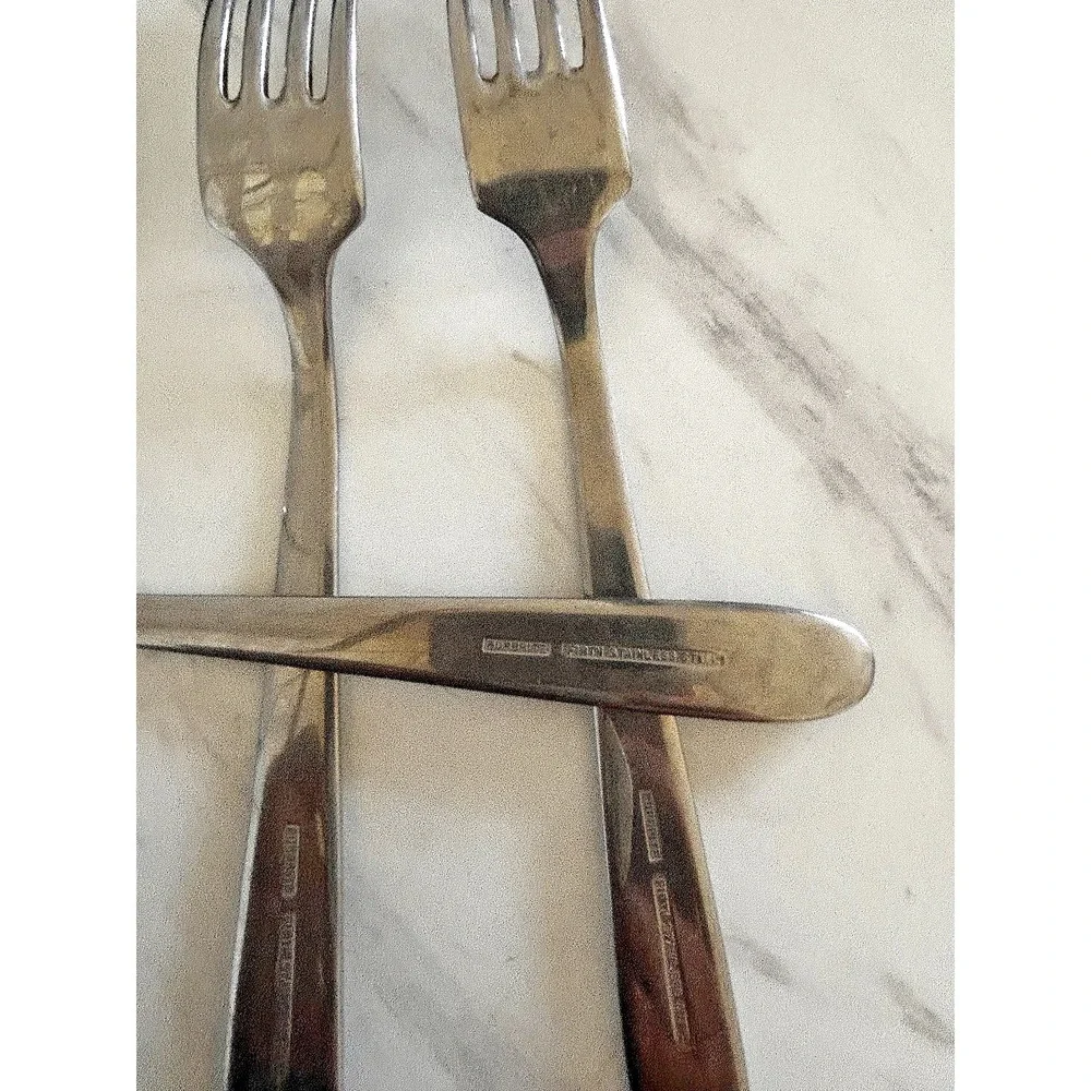 Vintage Firth Purbrite Stainless Dinner Forks Flatware Set of 4‎ England